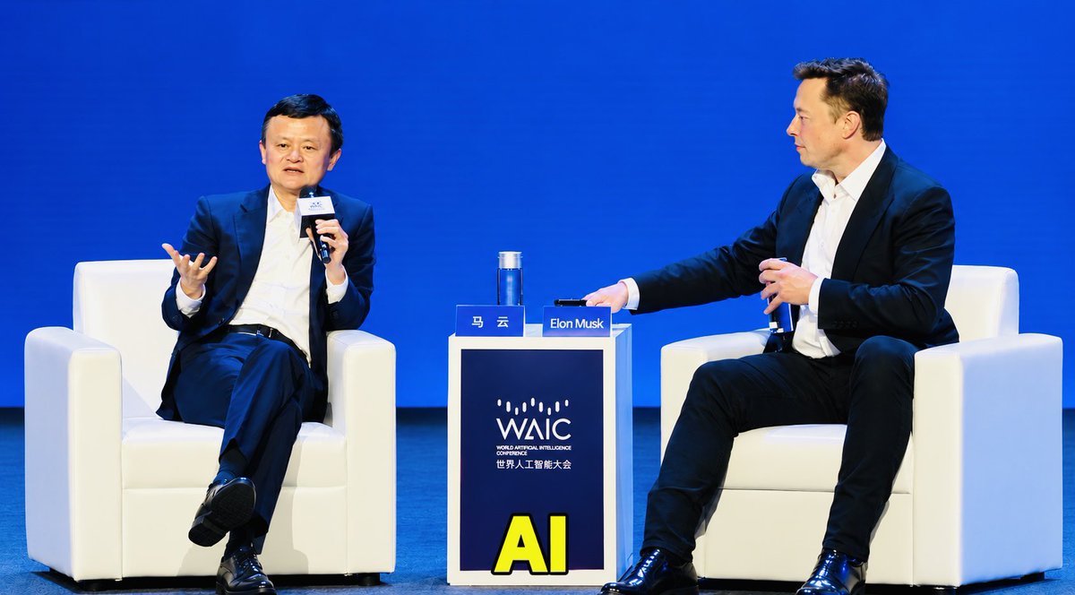 XAdam_s's tweet photo. Does Jack Ma know the conversation has moved beyond AI to SI (Super intelligence)? 👀 https://t.co/2bhRgsCXOb