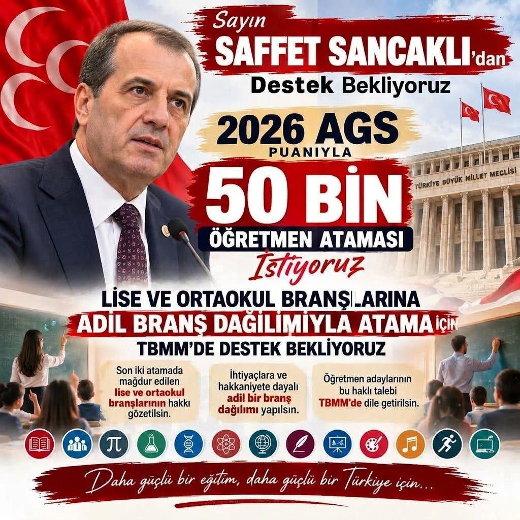 History0853's tweet photo. Sayın @saffetsancakli vekilim TBMM de  adil branş dağılımlı 50 bin atamaya destek olmanızı bekliyoruz. @dbdevletbahceli @PrfDrFilizKilic @KarakayaMevlut @erkanakcay45 

#TürkmenbeyiAgs50Bin https://t.co/BHu7o6pFic