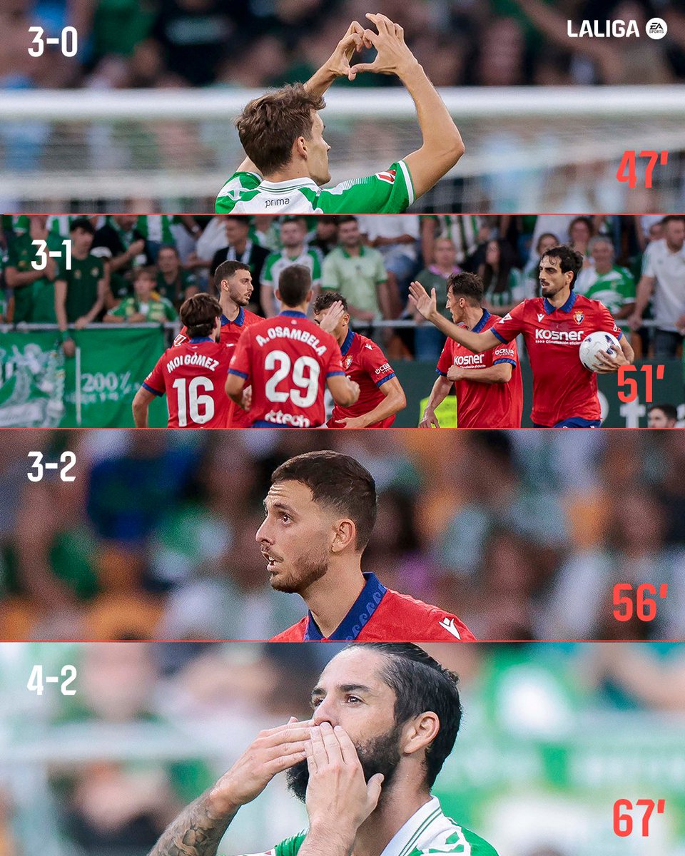 LaLiga's tweet photo. ¡LOCURA en el #RealBetisOsasuna! 💥

#LALIGAEASPORTS https://t.co/rTDm3jQoWH