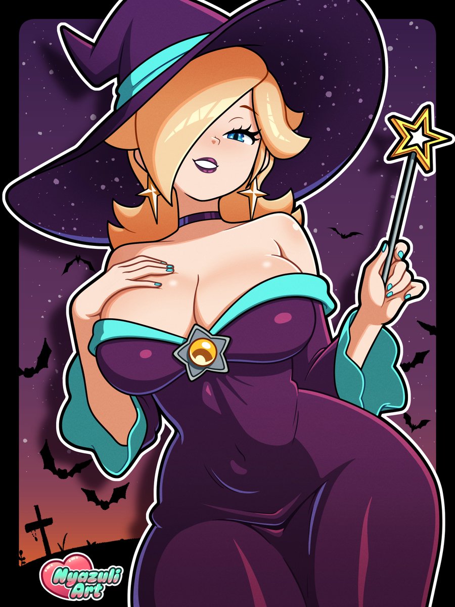 NyazuliArt's tweet photo. Rosalina's ready for the spooky season! ✨🦇🎃 https://t.co/h5ZRmoqsD0