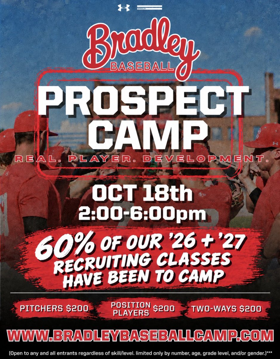hittingmental's tweet photo. 1 week til our @BradleyBaseball Prospect Camp at Dozer Park! Register at https://t.co/aElooDrWaV https://t.co/O2uNplQ3XE