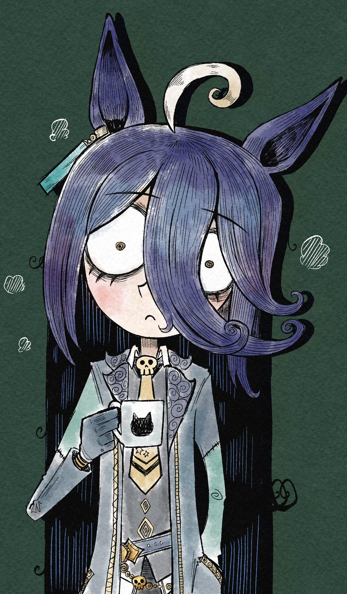 BoTosabu22222's tweet photo. 個人的にティムバートン先生の絵柄に1番あってるウマ娘はマンハッタンカフェだと思う https://t.co/ZybN4kEWQg