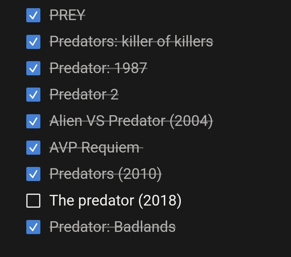 reignbowarblter's tweet photo. // thinking about re watching predator: badlands or killer of killers but then I remember I still have to watch the bomb . This is torture https://t.co/UsYXb131pg