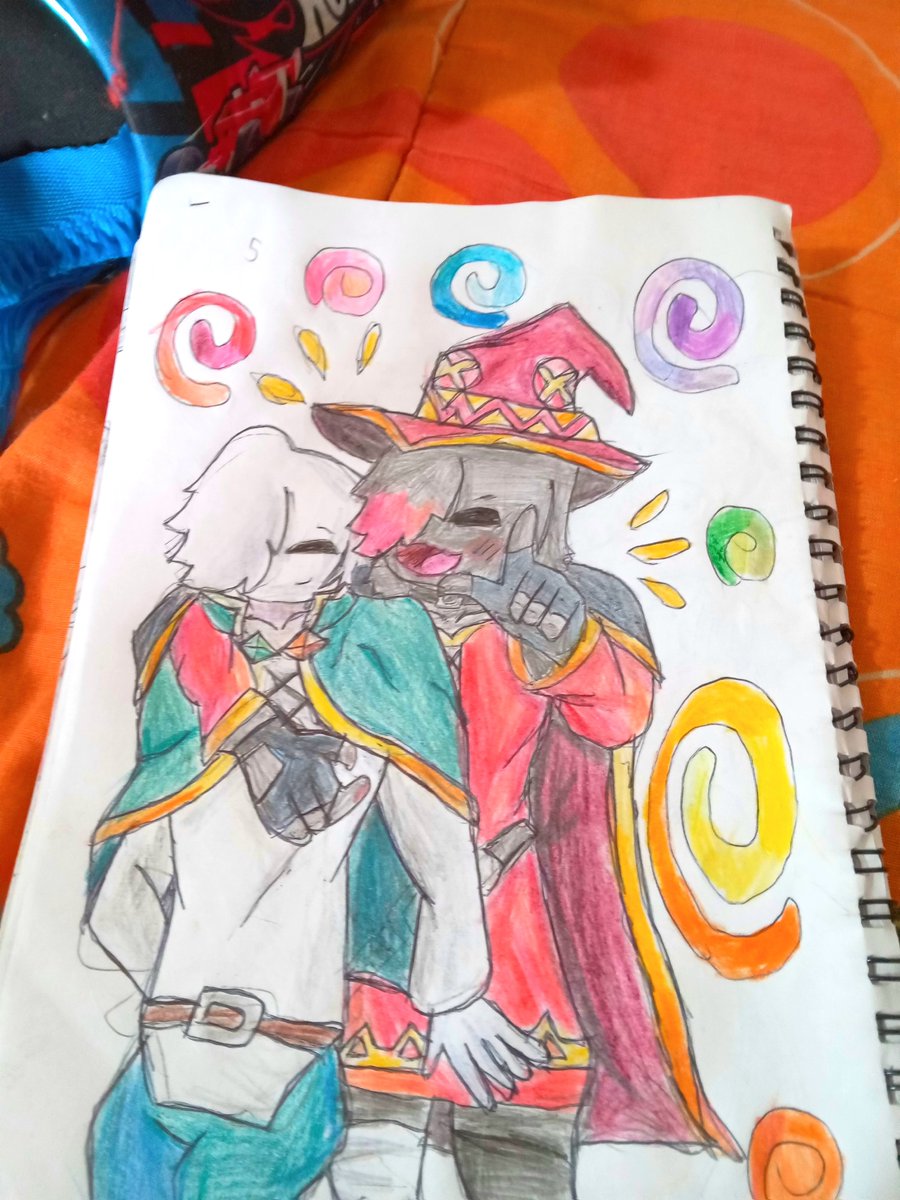 emidraws2011's tweet photo. OCtubre 5/15 #fanart #art #tradicionalart #oc #ocart  #konosuba #ship #megumin #kazuma #october #halloween https://t.co/jSP4PMCNXn