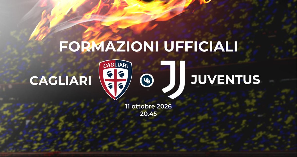 fantapiu3's tweet photo. Cagliari Juventus, le formazioni ufficiali
#CagliariJuventus #fantacalcio #fantapiu3 #championsleague #seriea #serieb #campionato #calciomercato #consiglifantacalcio #calcio #probabiliformazioni #infortunati
https://t.co/u86yDTJHZV https://t.co/pTWicFEdYw
