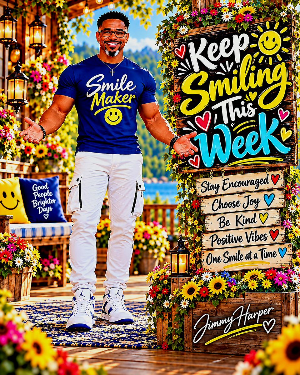 Jimmy_Harper's tweet photo. 😊💜💛 Smiles and Happiness Your Way!
May your week bring blessings and reasons to smile 😊
Jimmy Harper — The Smile Maker
One Smile at a Time 😊
#TheSmileMaker #OneSmileAtATime #HaveAGreatWeek #KeepSmiling https://t.co/EwIoyV3ao3