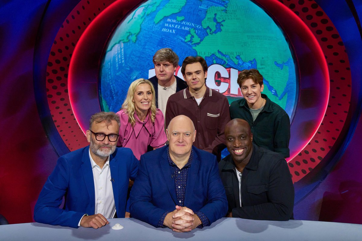 MockTheWeek's tweet photo. This is your nearly 90 minute warning that an all new episode of Mock the Week will be airing on TLC at 9pm this evening. Dara and Rhys will be joined by Hugh Dennis, Sara Pascoe, Glenn Moore, Emmanuel Sonubi and Sarah Keyworth. Don't miss it. https://t.co/9EW2xmEwOR