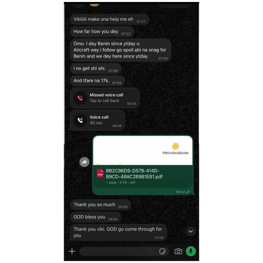 instablog9ja's tweet photo. Aircraft Crash: Heartbroken Brother of Late Personnel shares their last chat as he calls out Nigerian Air Force over alleged Cover-Up 

The brother of a Nigerian Air Force personnel who d+ed in a plane crash has accused the military of downplaying the incident, alleging that the aircraft had developed a fault before the fatal flight. 

In an emotional outburst, he claimed that the aircraft was travelling from Abuja to Lagos before stopping in Benin on Sunday night for technical checks after a fault, described as a snag, was detected. 

According to the grieving relative, the deceased’s last messages revealed concerns about the aircraft’s condition, raising questions about why it was allegedly cleared to continue its journey. 

He also challenged the Air Force’s reported description of the flight as a routine mission from Benin to Lagos, insisting that it had originated in Abuja. 

“I have evidence that this aircraft was coming all the way from Abuja. It stopped in Benin on Sunday night so that it can be fixed,” the relative said, demanding to know who authorised the aircraft to proceed. 

The bereaved family member further questioned the welfare of military personnel, alleging that the deceased, who had served for over 11 years, struggled financially and had recently requested ₦17,000 to meet her needs. 

He claimed that delayed salary payments left personnel struggling with debts and basic expenses, adding that repeated pleas for the deceased to leave the service had gone unheeded. 

The brother also stated that the crash left families without adequate information and claimed to have received photographs and videos from residents of the affected community. 

Calling on the Air Force to explain the circumstances surrounding the tragedy, the grieving sibling asked who gave the order for the aircraft to continue its journey despite the technical issues.