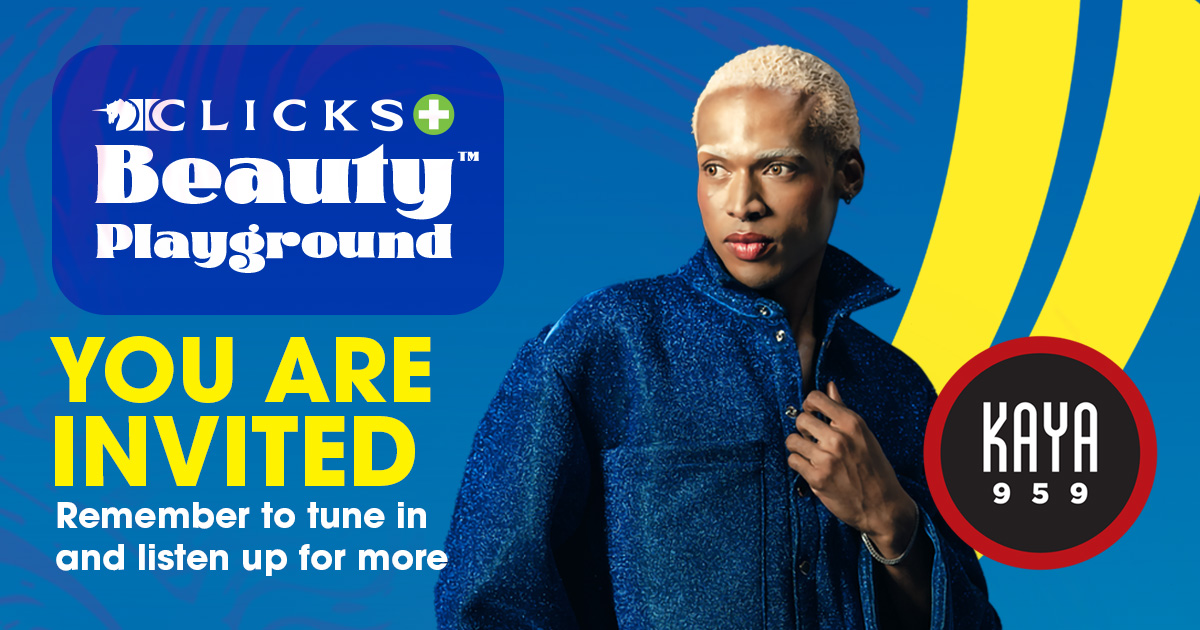 KayaON959's tweet photo. Got your eye on those sold-out Clicks Beauty Playground tickets? 

Stand a chance to WIN Clicks Beauty Playground tickets.

Listen to #KayaFeelGood with Andy Maqondwana 

⭐️ Spend R450 or more on Sorbet products at Clicks 
⭐️ WhatsApp the keyword 'Clicks Beauty Playground' to 063 688 0959
⭐️ Share your till slip once prompted

#ClicksBeautyPlayground #ClicksBeautyPlayground2026 #YouAreBeauty 

Ts & Cs apply