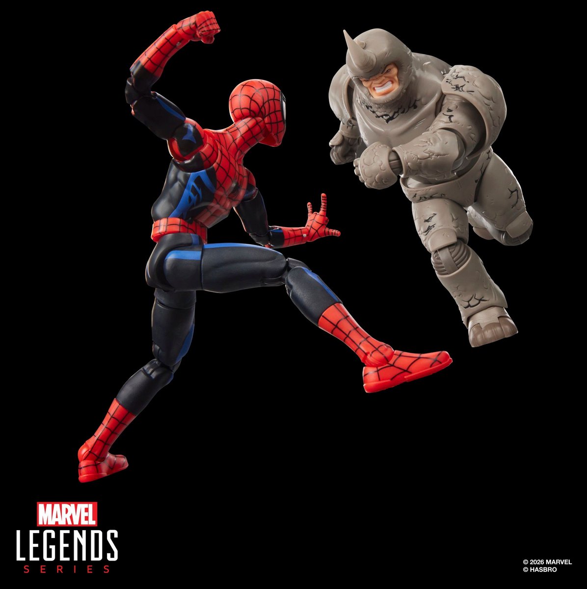 preterniadotcom's tweet photo. Hasbro Marvel Legends Your Friendly Neighborhood Spider-Man Rhino &amp; Spider-Man 2-pack. In stock Sunday, November 1st on Hasbro Pulse. https://t.co/eEZUAu7Jge
