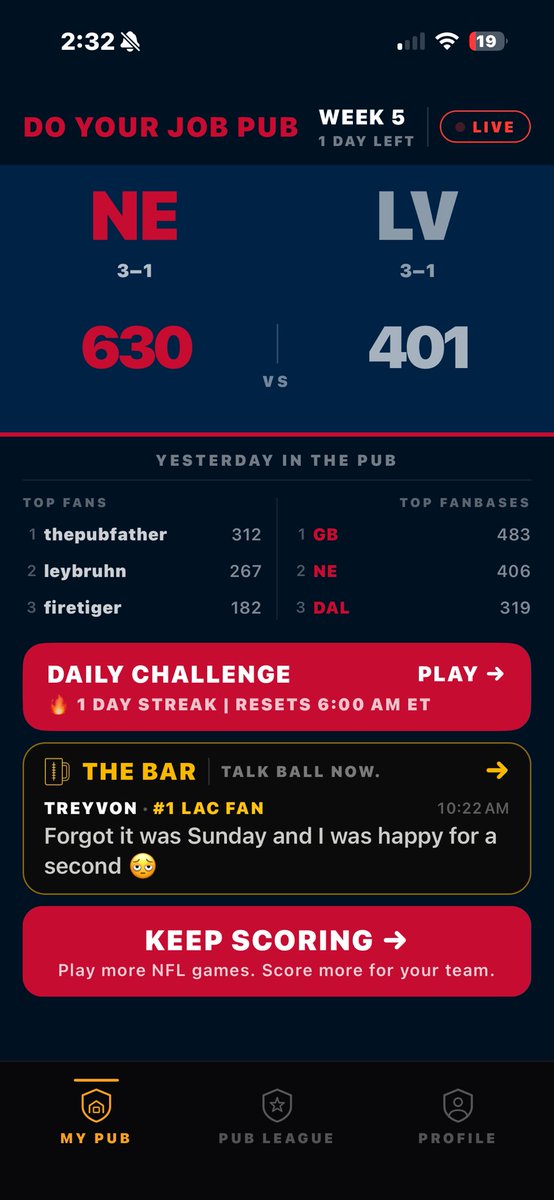thepub_app's tweet photo. @NFL @LVvsNE @NFLPlus Pats fan lead too
👇
https://t.co/KcoHuSFQYF https://t.co/moLZVlynEQ