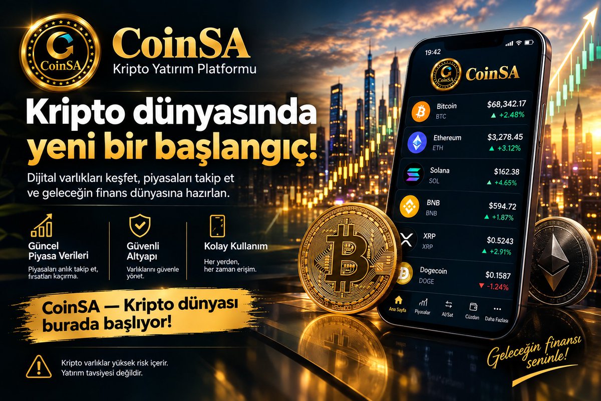 coinsacrypto's tweet photo. Bitcoin’den altcoinlere, dijital varlık dünyasını keşfet ve piyasayı takip et.

✨ CoinSA — Geleceğin finansı seninle!

#CoinSA #Bitcoin #Kripto #Crypto https://t.co/c1OV7zXVVI