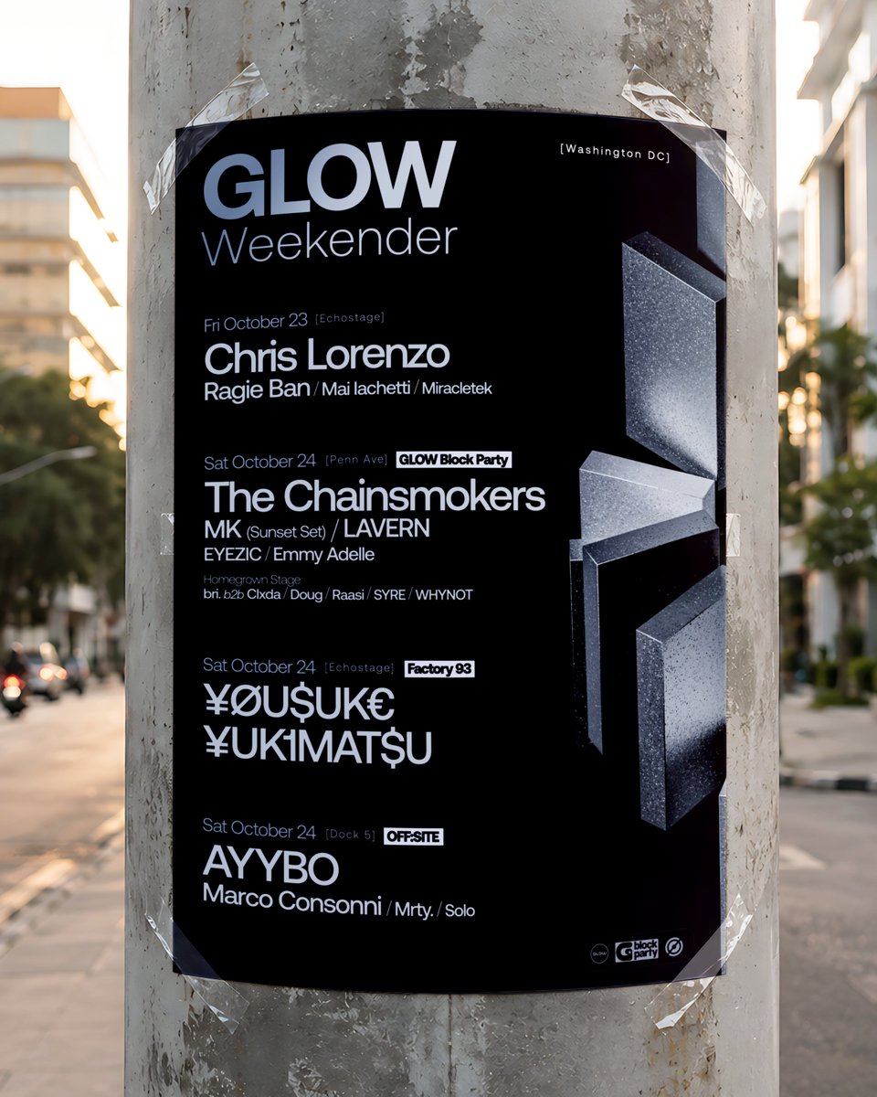 ClubGlow's tweet photo. The next Club GLOW Weekender is already TWO WEEKS away! Here's your full weekend lineup.

Tickets for all upcoming shows → https://t.co/fsKC9jI6WA https://t.co/Lzt0AEnGn0