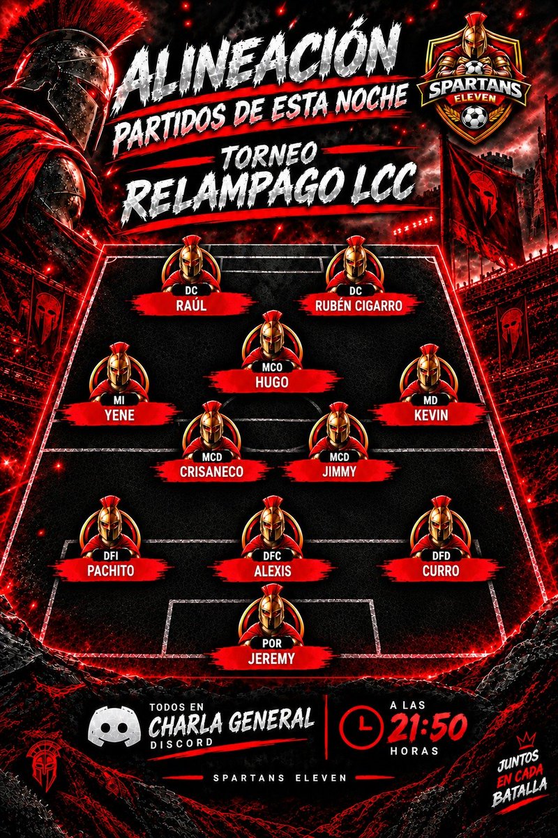 jaimesola9's tweet photo. Hoy toca guerra ⚔️🔒

VAMOS @Spartans_Eleven !!!♥️🖤 https://t.co/TkYBAxsvid