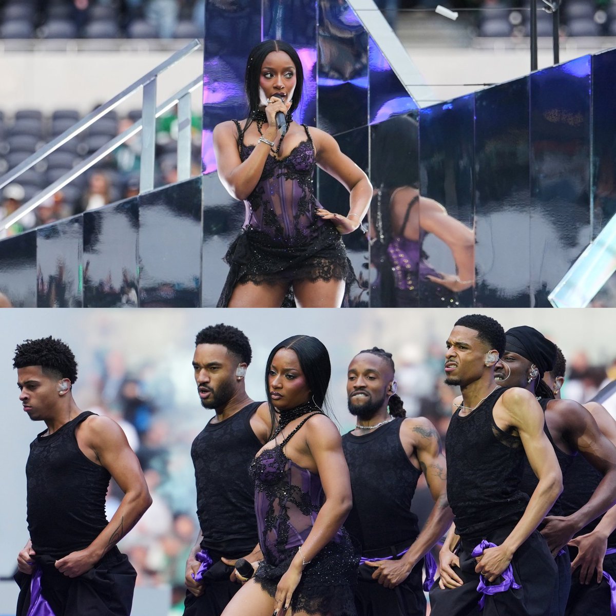 theuntamedshow's tweet photo. The FIRST AFRICAN to ever headline the NFL International Game Halftime Show! AYRA STARR ✨💜 https://t.co/ufU0S8SZMh