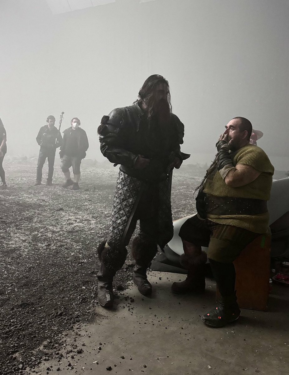 GerardButlfxws's tweet photo. In between scenes with my old pal Gobber, the one and only Nick Frost!

An absolute legend on set... funny, sharp, and endlessly entertaining. Watching him bring Gobber to life has been a joy (and a lot of laughs). https://t.co/mNaD2vgun7