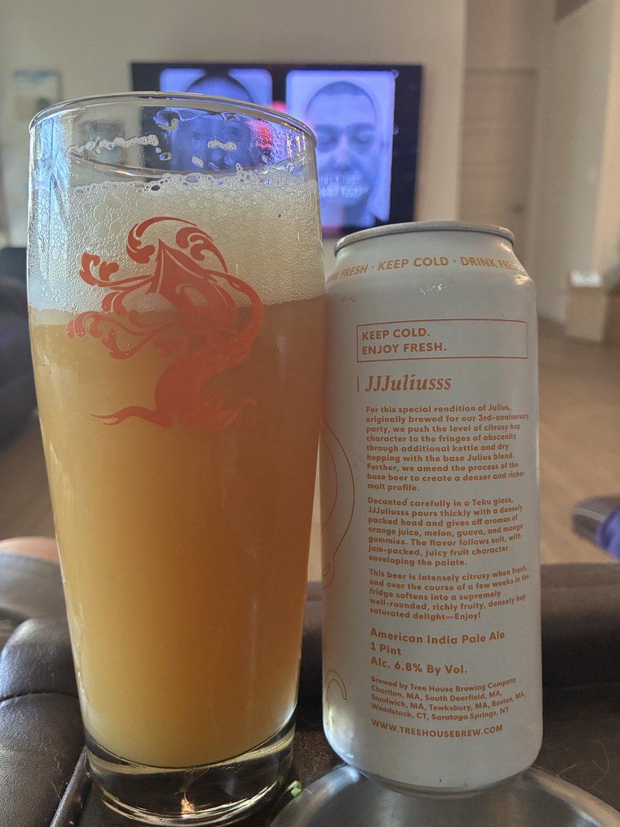 MikeSlomba's tweet photo. INTENSE Hoppy JJJuice from Tree House 🫈💥🔥🍻 JJJuliuss at 6.8% is an SBD ELITE BANGER💥😳🤯🤩🍻🔥LFG🫈🍻🍻🍻🍻🍻 https://t.co/0rTGbp5gjp