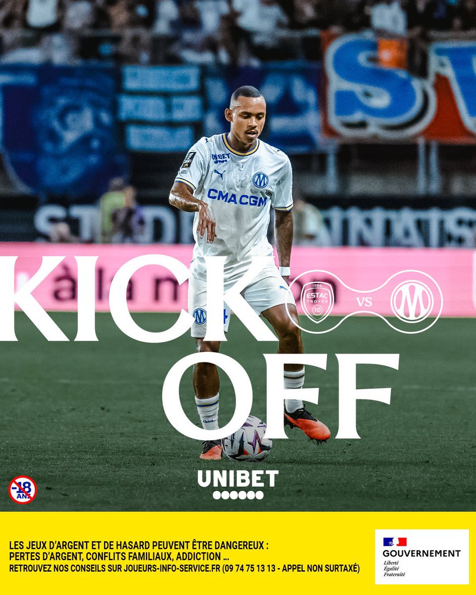 OM_English's tweet photo. ⏱️ 1’ 𝗞𝗜𝗖𝗞-𝗢𝗙𝗙!

We are underway against Troyes. Allez l’OM! 💙

#ESTACOM | 0️⃣ - 0️⃣ | 🔵⚪ https://t.co/4F9hUIpDNW