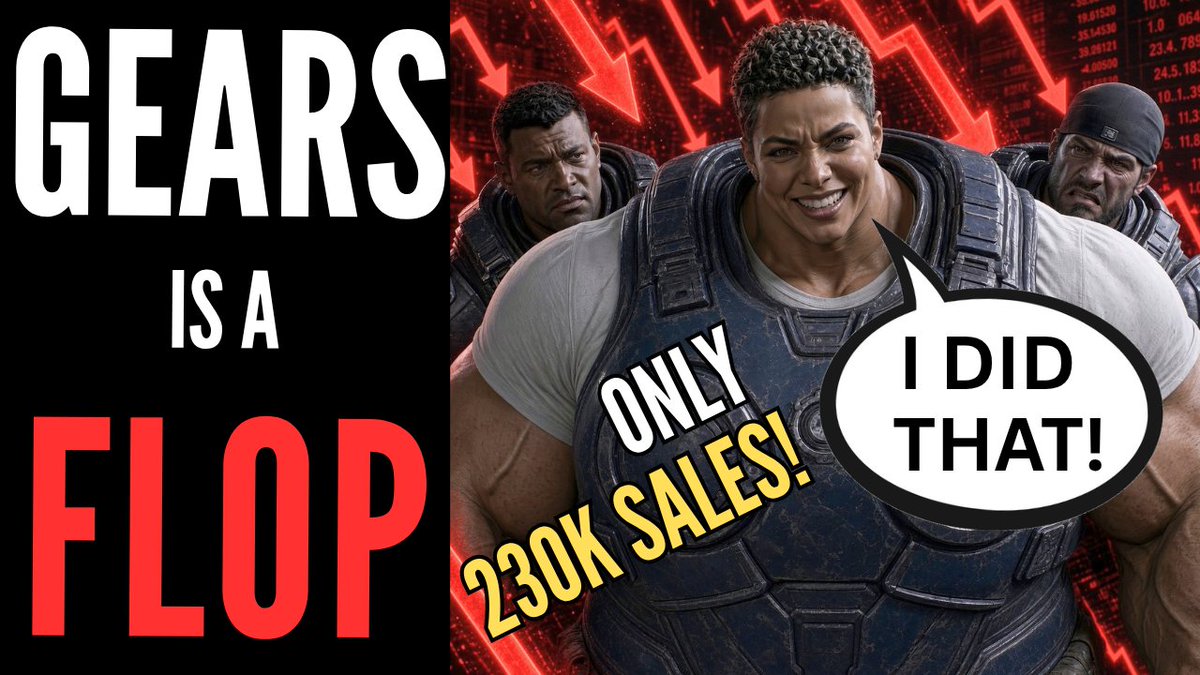 JayViperTV's tweet photo. All the red flags in Gears of War E-Day were real. Now it's flopped. Do you think XBOX has learned anything form this?

I mean just check out the estimated sales. AWFUL.

Watch: https://t.co/70rTOlMjj3 https://t.co/suP7VTOqOR