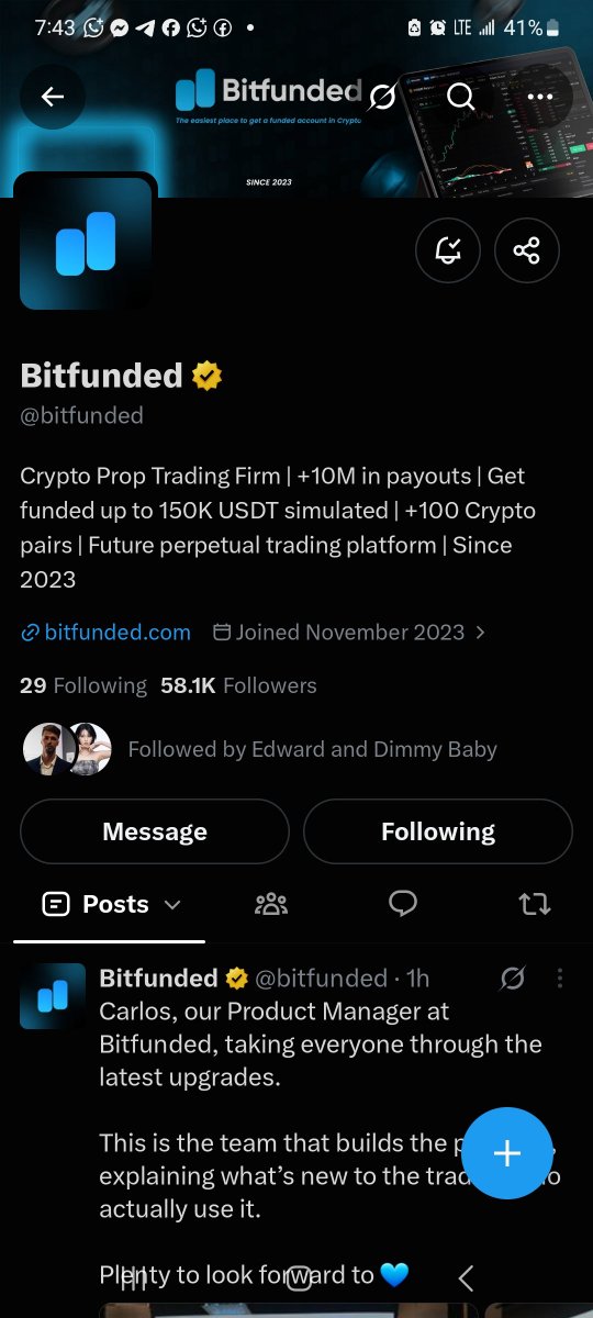 Wondermediaa's tweet photo. @bitfunded Done ✔️ 

@forex_trad52632 
@Kings022439 https://t.co/t31V4aKlFj