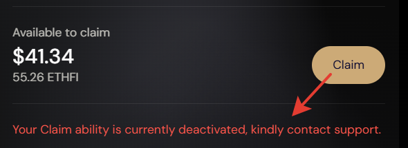 danyrayleanu's tweet photo. @Solana_Luke @ether_fi Not everyone gets lucky!
I’ve been waiting for a reply from support for three weeks now, and they still can't tell me what this error is. https://t.co/06yUi7CHV4