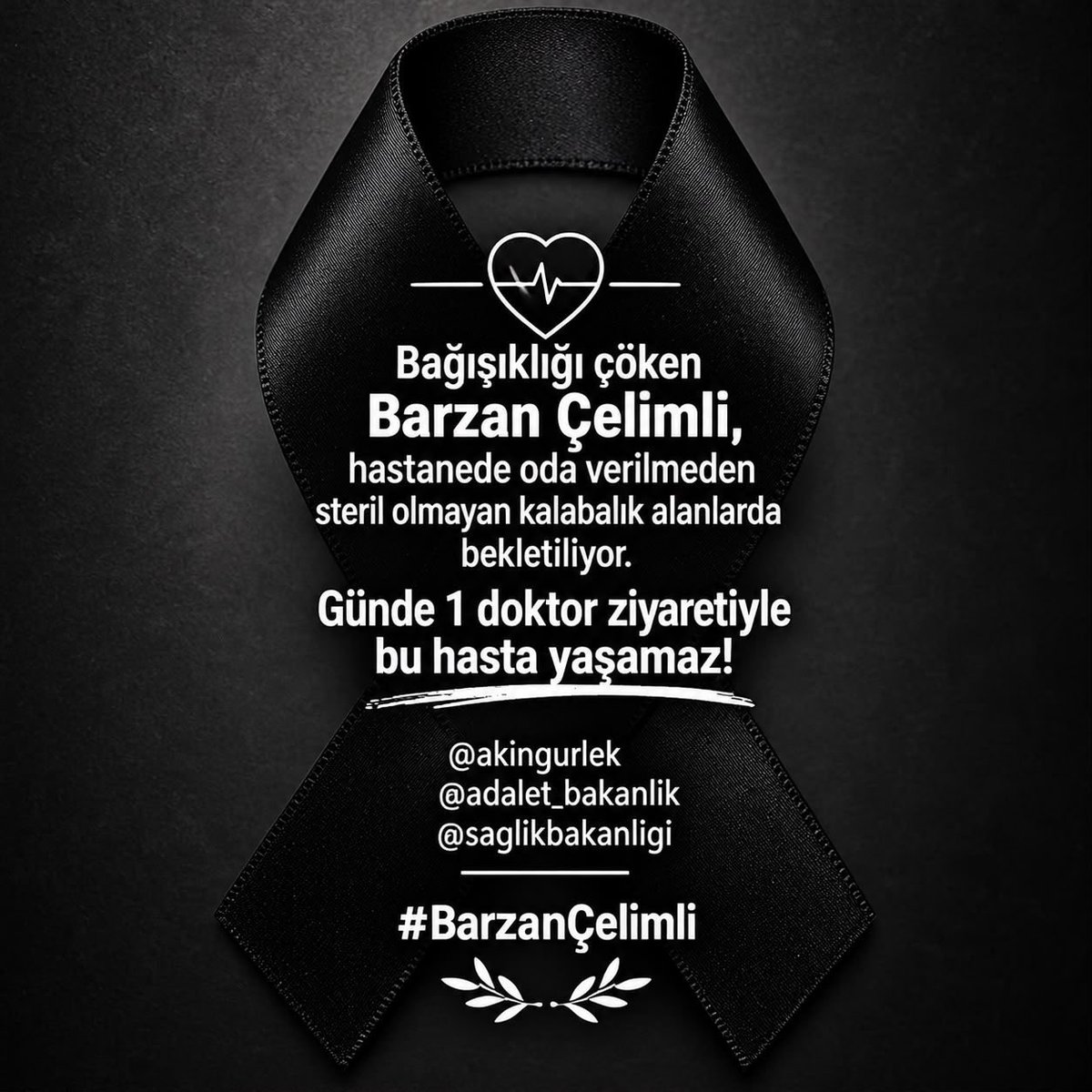 Kadercagdavull's tweet photo. Mahkûmiyet özgürlüğü kısıtlar, sağlık hakkını değil!
Demir kapılar ardında da insan var! Sağlık haktır, tedavi zorunluluktur! @adalet_bakanlik @saglikbakanligi @abakingurlek #BARZANÇELİMLİ https://t.co/z1IJ8g3uJp