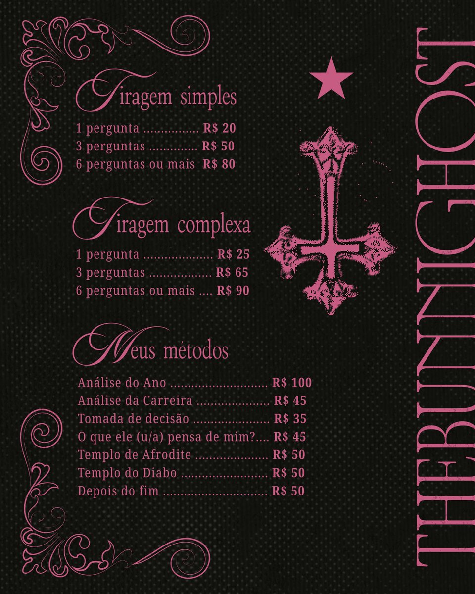 thebunnighost's tweet photo. ⠀ ⠀ ⠀ ⠀♱ ⠀Bem-vindes!
𓂃 Eu sou o William ou Lili, sou uma pessoa queer que utiliza elu/ele e estou no mundo da oraculação e magia há 3+ anos.
𓂃 Mais detalhes sobre o atendimento e tiragens abaixo ↓
🏷 #tarotwt #magictwt #lds #loa #promotwt https://t.co/9Qy5ekNe1z