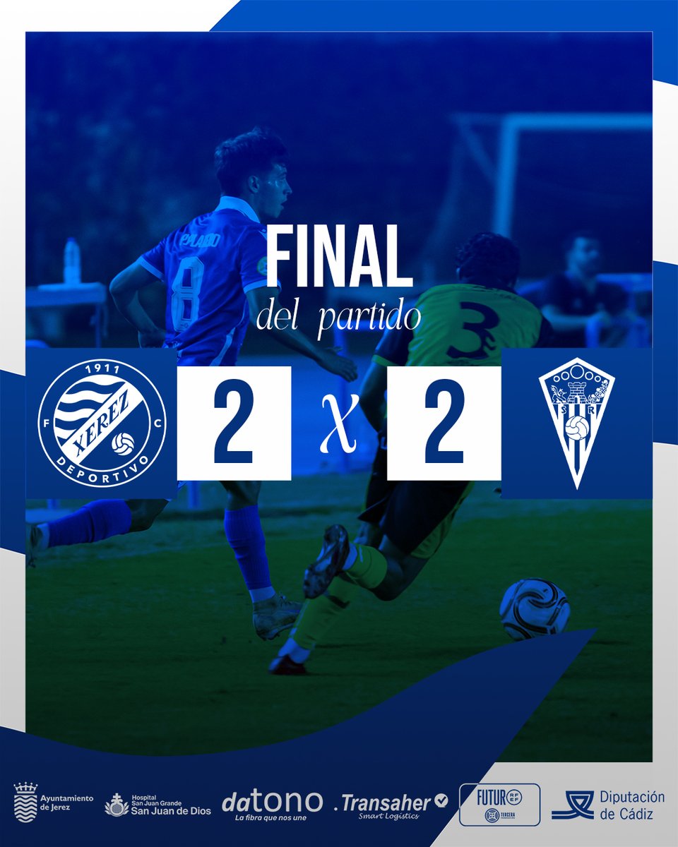 XerezDFC's tweet photo. 🏟️⌚️2⃣-2⃣ | Final del partido (90+')

📻 https://t.co/xBSguq4nso
📺 https://t.co/8cQGK95ixE

#XerezDeportivoLepe https://t.co/jT3NKC55RG