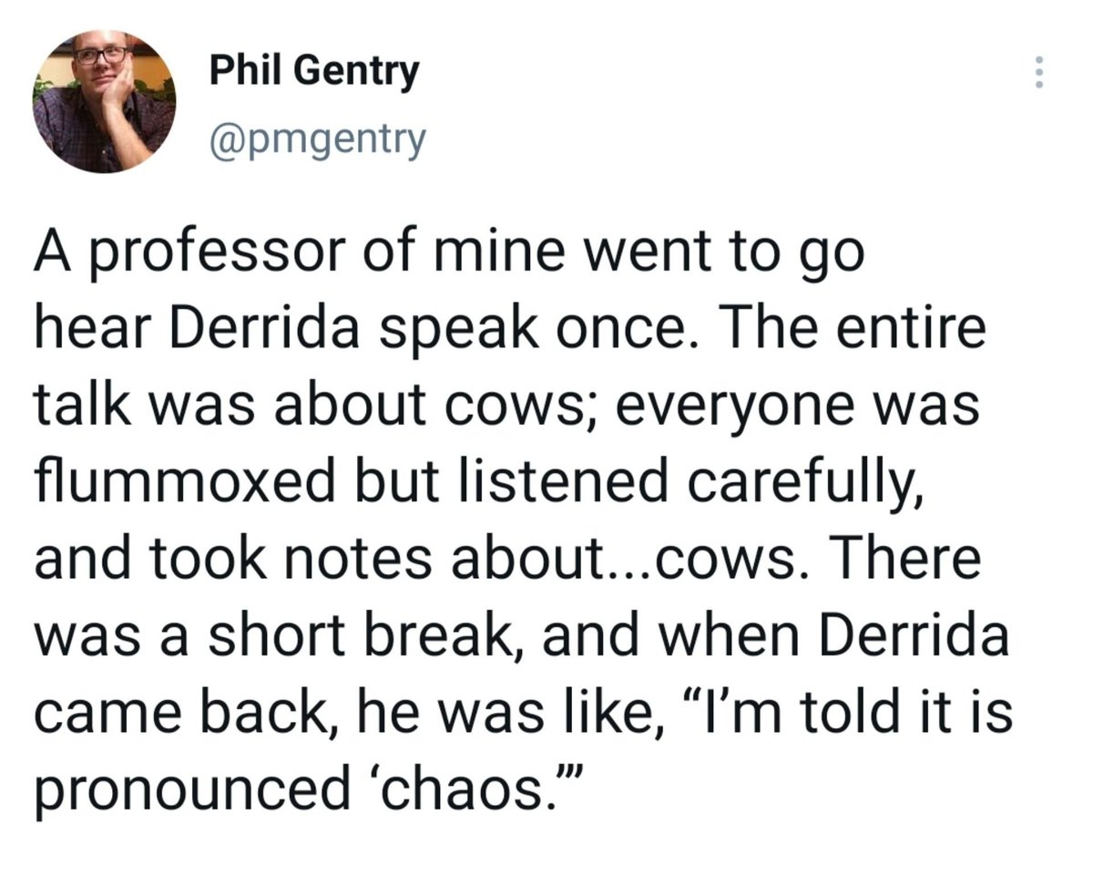 PAHoyeck's tweet photo. Still one of the funniest philosophy anecdotes of all time https://t.co/qs9091NjA3