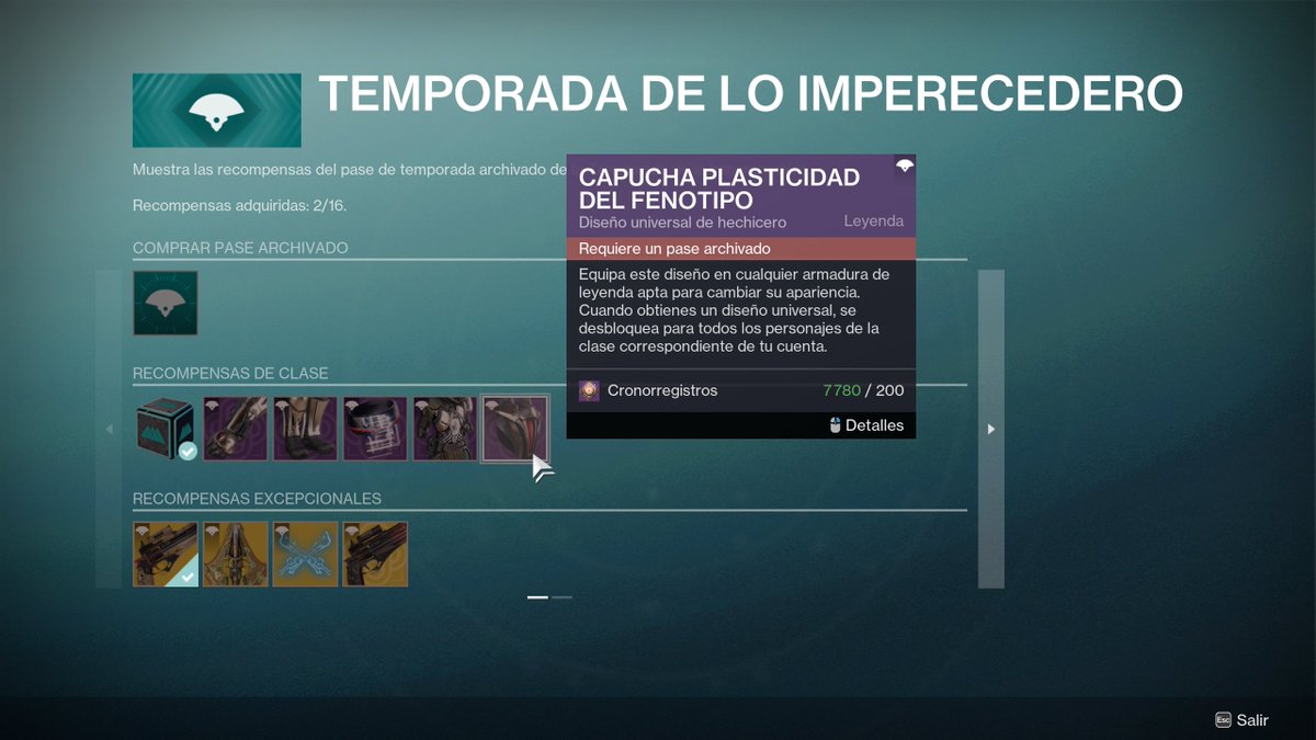 Copomi245's tweet photo. @ALTRDECHO If you didn't play during Season of the Undying or didn't own the battle pass you can unlock it by buying the ornament. The rest of the items can be bought with chronologs. Pic 2 is before buying it and pic 3 afterwards. https://t.co/WENR1r1Ufs