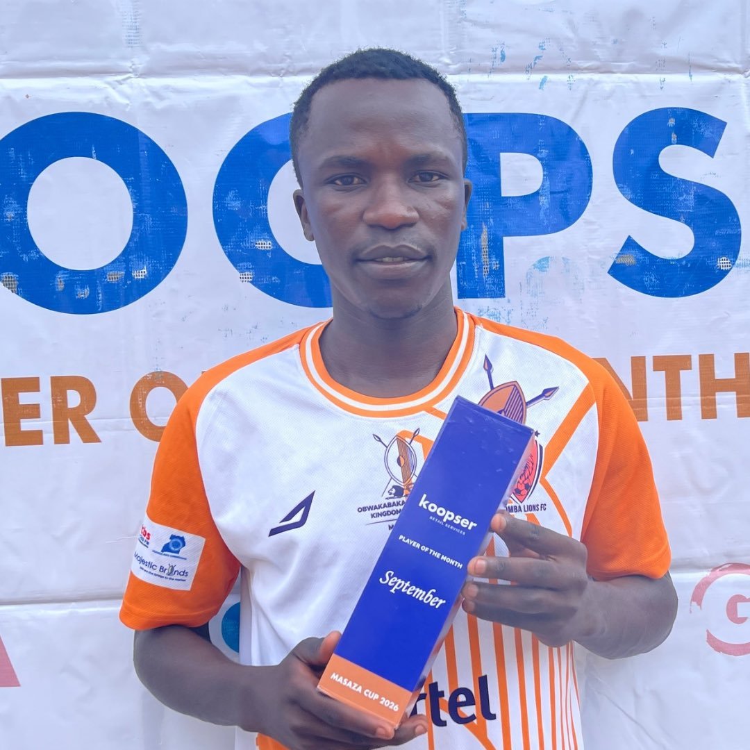 GombaFcLions's tweet photo. Our own Ssebunya Alfred has been named the Koopser player of the month of September.

Congratulations!
@massazacup  @MasazaCup_ https://t.co/cRduJBiwho
