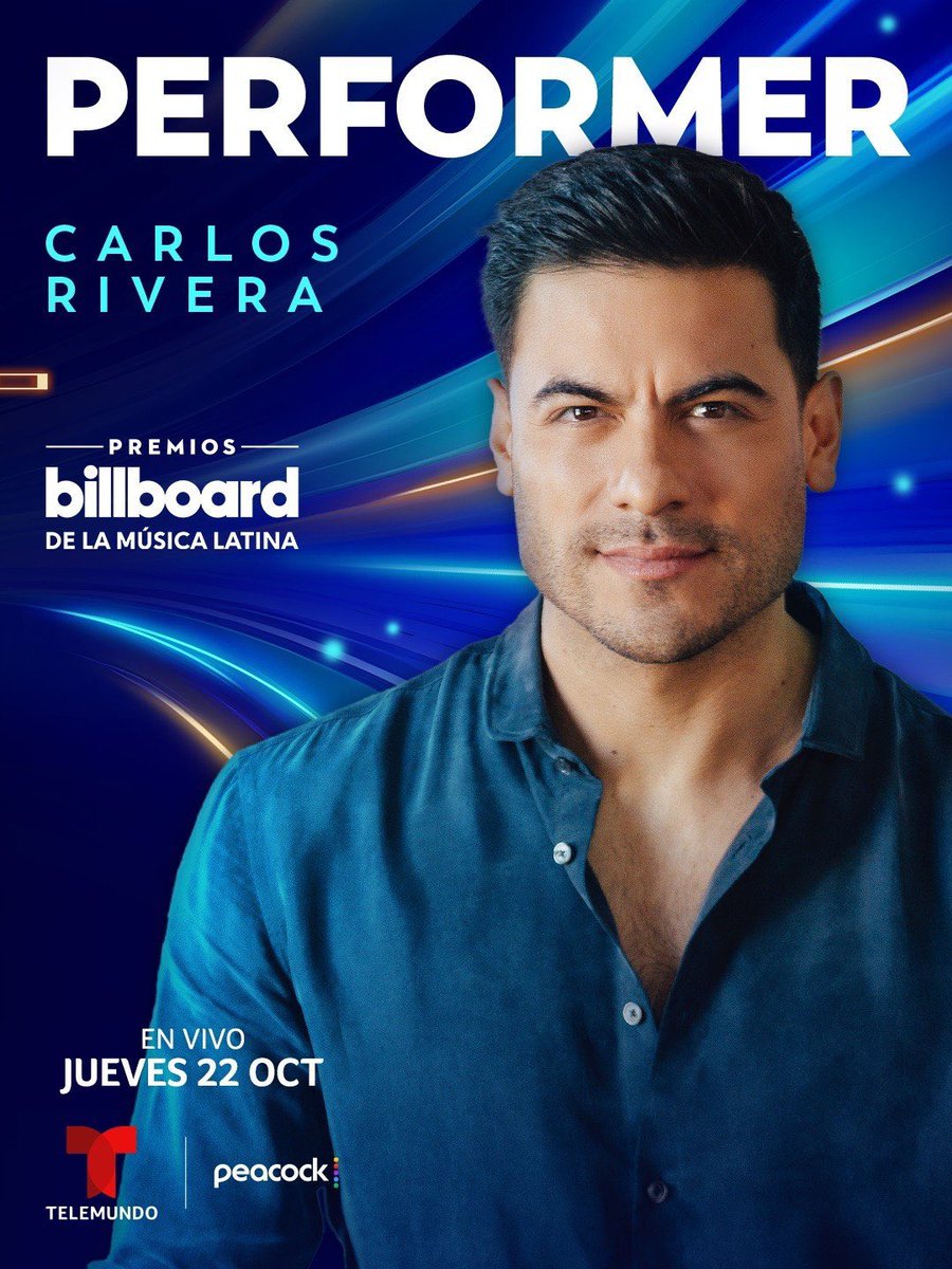 riveristashq's tweet photo. Carlos Rivera se presentará en el escenario de los Premios Billboard de la Música Latina el siguiente Jueves 22 de Octubre por Telemundo https://t.co/hUScLz7ZXp