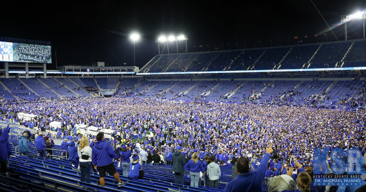 KSRonX's tweet photo. As expected, the SEC has fined UK $500,000 for fans rushing the field after Kentucky's overtime win against LSU.

Worth it!

➡️ https://t.co/AOpkhqFmmt https://t.co/JEJ5OD6TY7