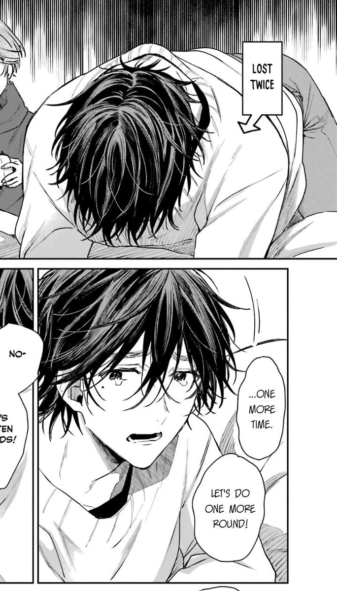 XOheartcruxh's tweet photo. Oh my god Yuu 😭😭😭 your pathetic uke aura makes you so moe 😭😭 he knows he looses to Tsubaki all the time, he’s putting on this show out of his own free will ! https://t.co/5BzUEs3AXd