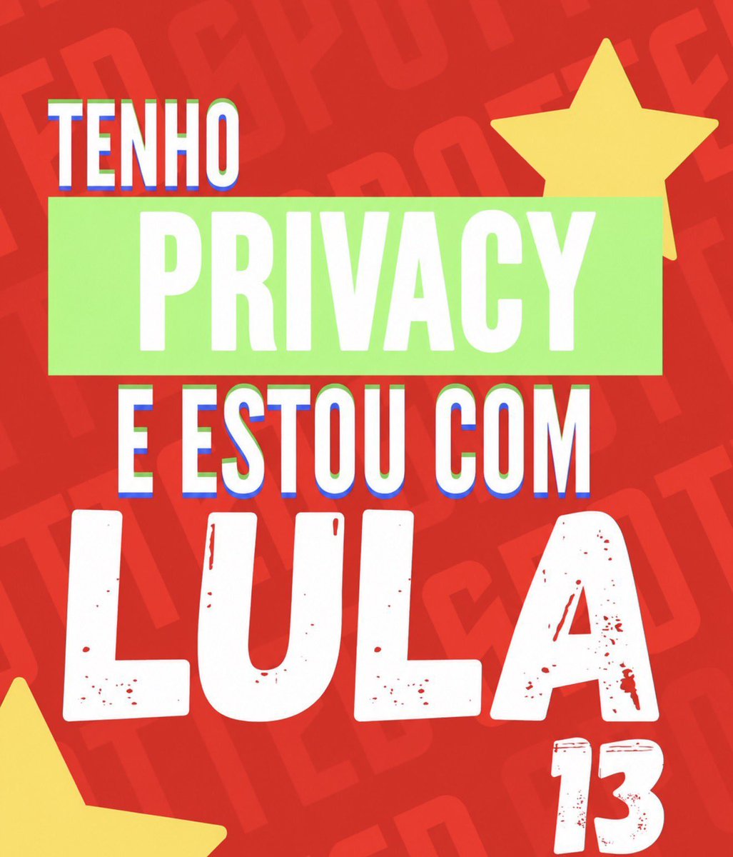 00bellacuscuz's tweet photo. Tenho Privacy e estou com Lula https://t.co/h03W5KJNE5