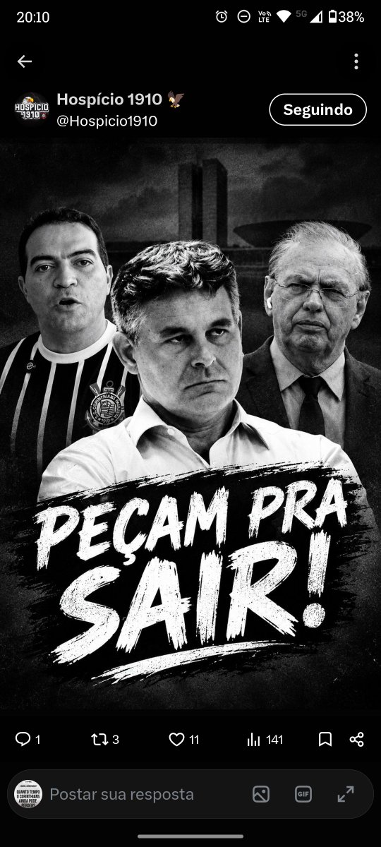 FelippeGiu60505's tweet photo. @Corintiamo78 @IDCorinthiana O maior inimigo do SCCP não é o Palmeiras, é o maldito modelo associativo do clube que levou o clube a uma dívida de 3 Bilhões!!!

Mas agora as organizadas vão começar soltar notinhas cobrando os jogadores...Covardes cobram o câncer do PSJ seus inuteis!!!

T.O. são Patéticas! https://t.co/P3vpRfscfO