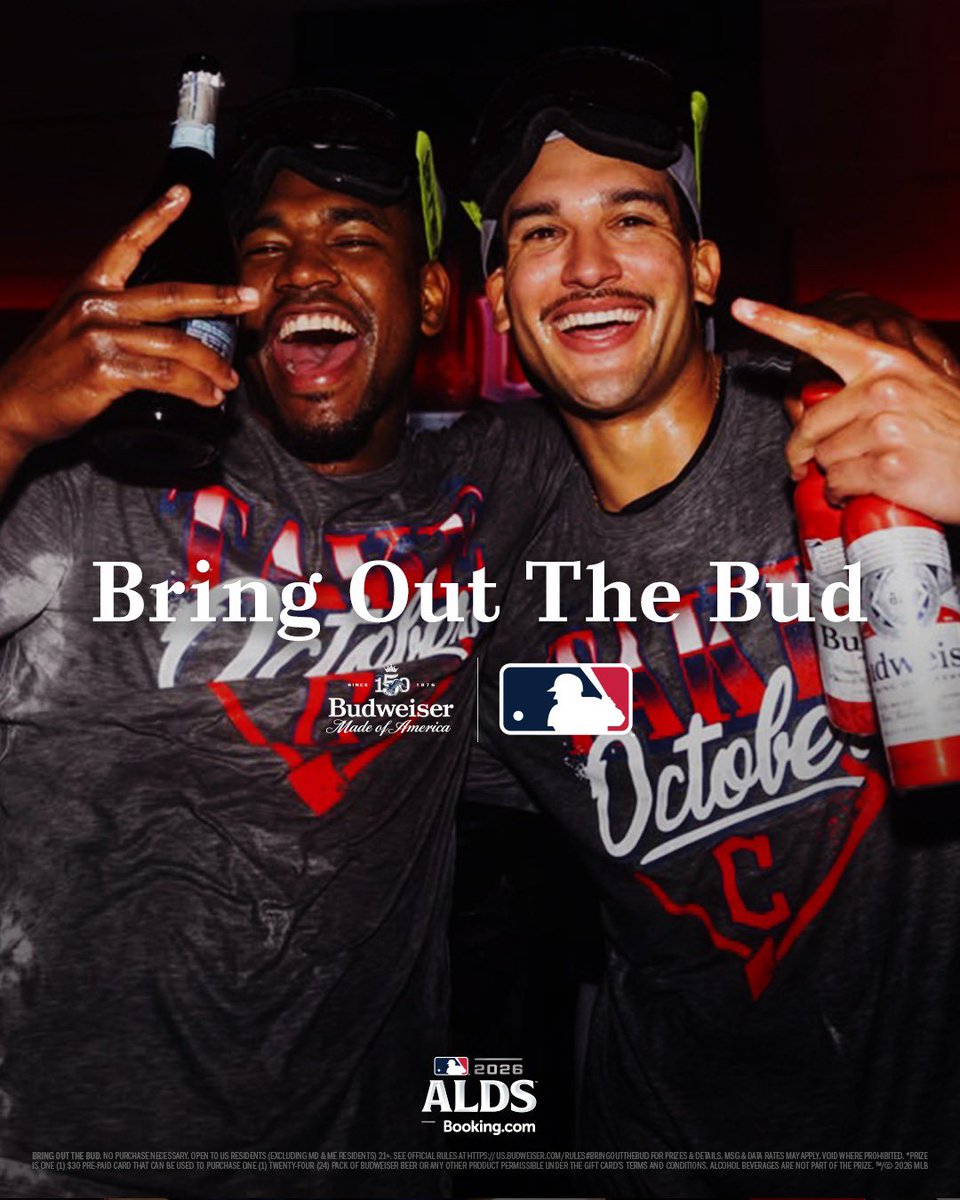 budweiserusa's tweet photo. 🍺 A COMEBACK BEER SHOWER 🍺​

Last night, Cleveland moved on. Want to join in on the fun? Use #BringOutTheBud #Sweepstakes for your chance to win A CELEBRATION'S WORTH OF BEER MONEY and celebrate accordingly. https://t.co/FZUuKEKnsh