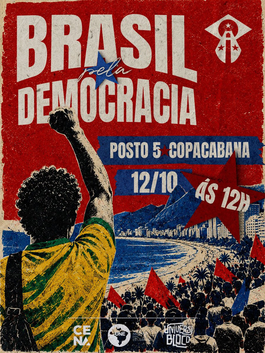 GiselleCerque19's tweet photo. @Zedeabreu Amanhã tem dobradinha pela democracia no Rio, 12h em Copa no posto 5 e 15h nos Arcos da Lapa. Bora pra rua!! ⭐️🚩🇧🇷 https://t.co/Q6HtxhsZZ3