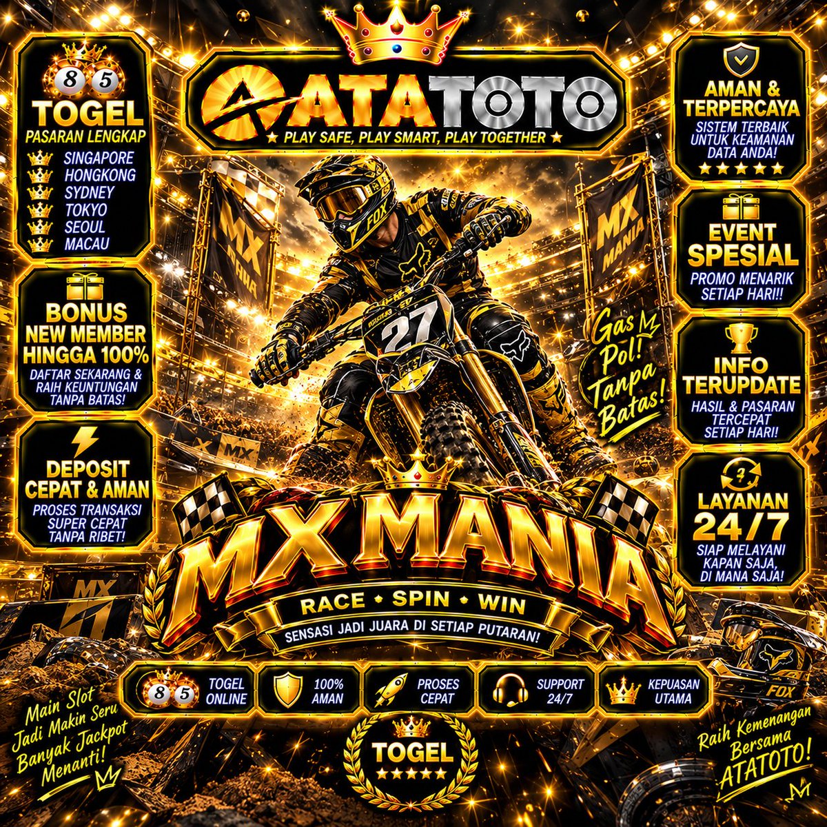 fezowatt's tweet photo. Ada event menarik yang sedang berlangsung!
Di ATATOTO kamu bisa main game online sambil meramaikan event.
Ayo gas sekarang!

LINK : https://t.co/0D9KvcgJys

#EventSpesial #ATATOTO #GameOnline https://t.co/BH9a3nP30t