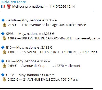 ChasseurDeDeals's tweet photo. ⛽ Trouve la station la moins chère près de chez toi, en France, Allemagne, Espagne, Italie et Autriche.

Alertes prix gratuites sur Telegram et Discord 👇
Telegram : https://t.co/4B1Mk5UJN3
Discord : https://t.co/NCErK8VCs8

#Carburant #PrixCarburant #BonPlan https://t.co/lSaFpasusN
