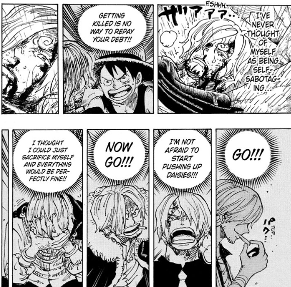 MelonTeee's tweet photo. every single one of these panels I have brought up every single time while talking about Sanji's self worth for years btw. We call this a PRO GAMER MOVE 🗣️🗣️ https://t.co/HiTmQOdSiL