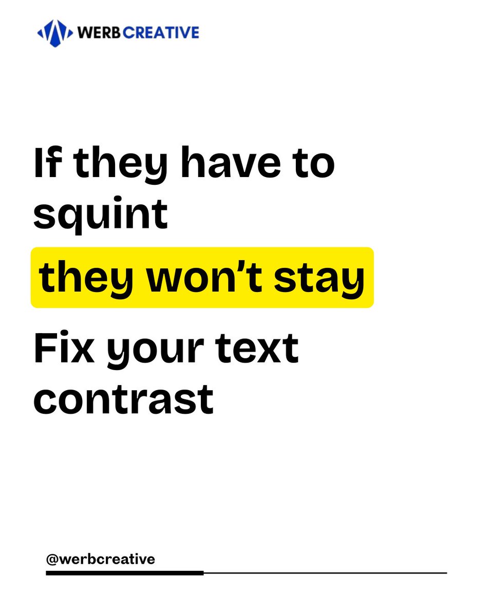 werbcreative's tweet photo. If they have to squint, they won’t stay.
Light grey text looks sleek on your laptop and disappears on a phone in daylight.
Beautiful and readable are not the same thing.
Open your site outside today. https://t.co/B1k0NbcMPU