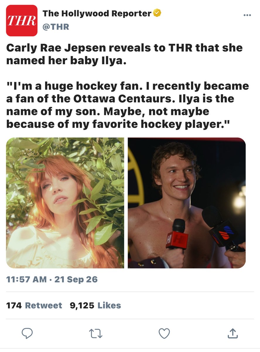 yrterrblemuriel's tweet photo. one-tweet hollanov smau! ilya finds out carly rae jepsen named her son after him. https://t.co/hfvdowGXh3