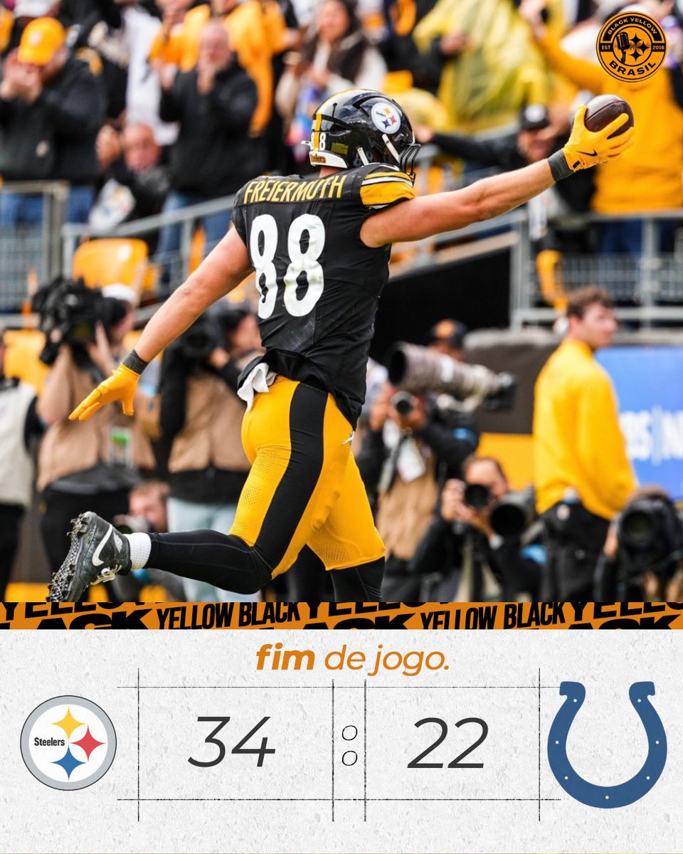 blackyellowbr's tweet photo. VITÓRIA PITTSBURGH STEELERS ✅

O Steelers VENCE o Indianapolis Colts em casa e está 3-2 na temporada!!

#herewego https://t.co/FdTzfYHdFl