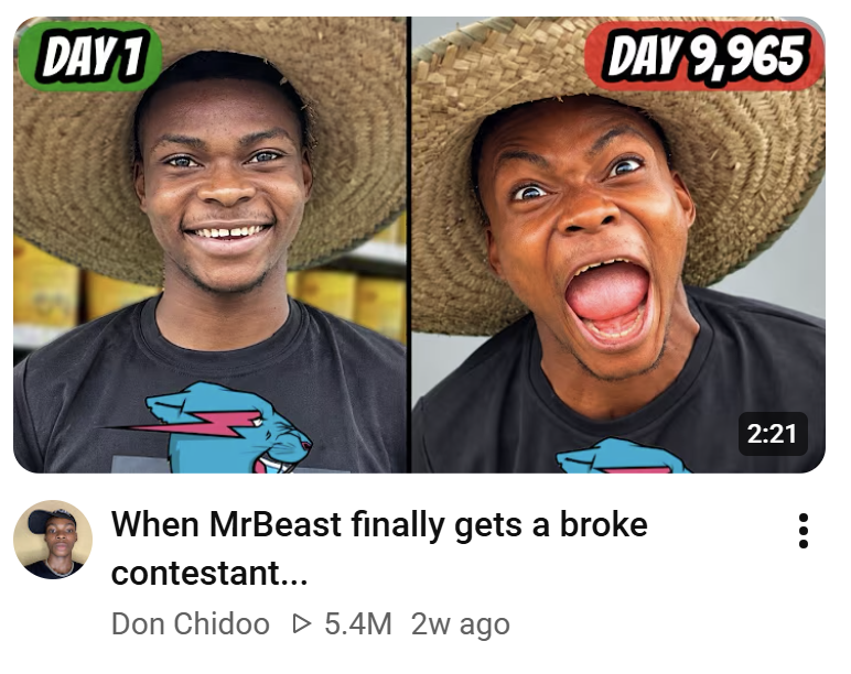 JacksonFay12's tweet photo. If you want MILLIONs of views on youtube....
Put Mr.Beast in your title and thumbnail.

100% works everytime https://t.co/QswMH7l01E