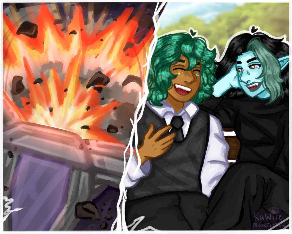 Kawiiezinha's tweet photo. Dia 10 - Pior/Melhor lembrança 😫
Quando o planeta da Agatha explodiu e as melhores com o Mike 💚
#OcTober2026
.
.
.
#Artober2026 #DigitalArt #OC #Drawing https://t.co/1iFmQJiFgI