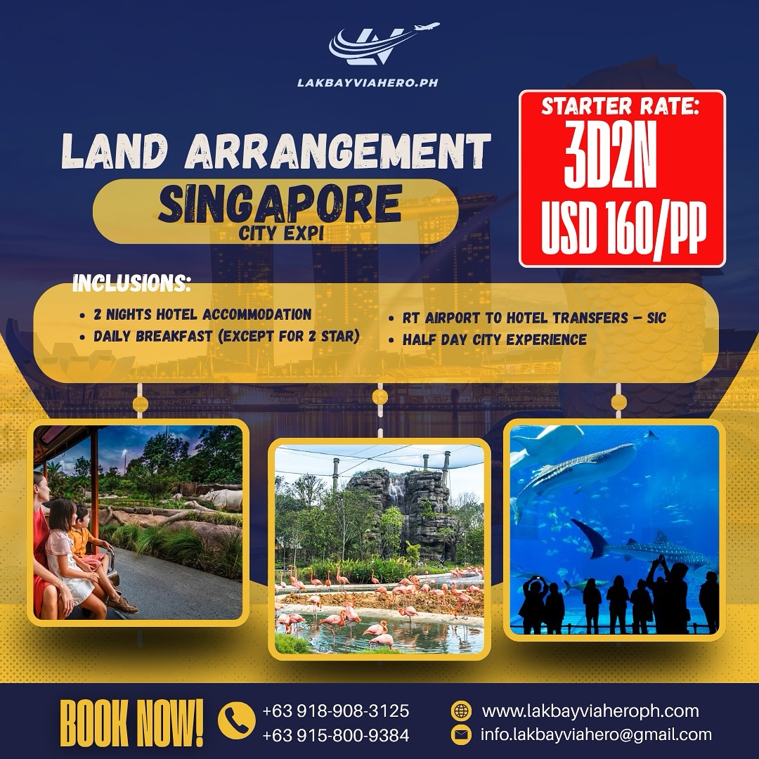 nore236's tweet photo. Take off to the Lion City. Explore Singapore’s skyline, street scenes, and world-famous flavors. Includes 2 hotel nights, daily breakfast, airport transfers, and a half-day city tour. From USD 160/person for 2. Book by Dec. 25, 2025. https://t.co/wW4TcMiOo5