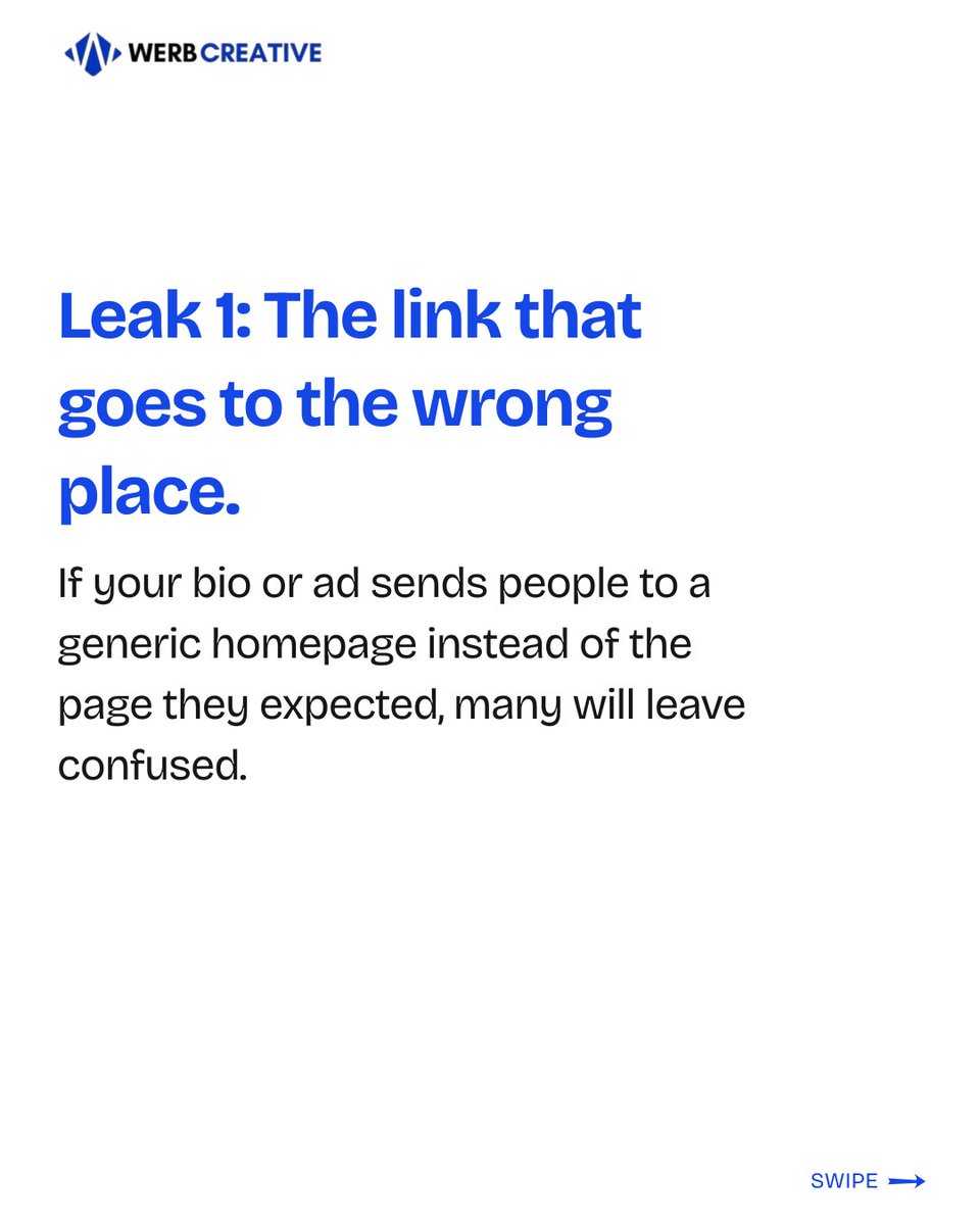 werbcreative's tweet photo. Your leads aren’t disappearing. They’re leaking.
A link to the wrong page.
A form that asks too much.
Silence after they submit.
A slow reply.
No follow up.
Submit your own form this week and time the reply. https://t.co/xchtjWjhp9