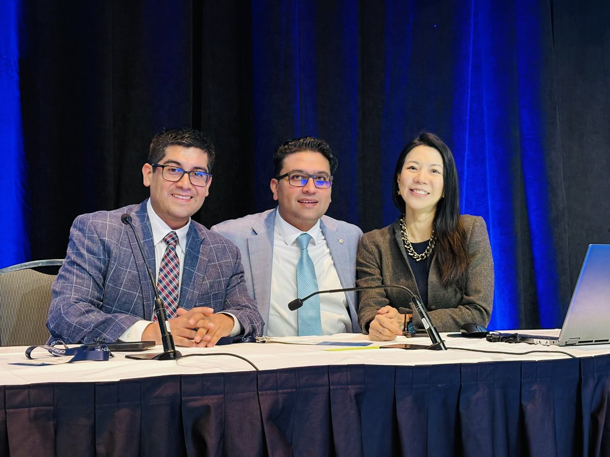 BilalMohammadMD's tweet photo. An absolute honor to share the stage w ⭐️s @SighPichamol &amp; @jorgemachicado for the #EndoscopySession at the @AmCollegeGastro #PGCourse at #ACG2026 🔥🔥

HUGE kudos to @IBDimmunology &amp; #DarrenBrenner for an outstanding course ! https://t.co/MozOEKfXSv
