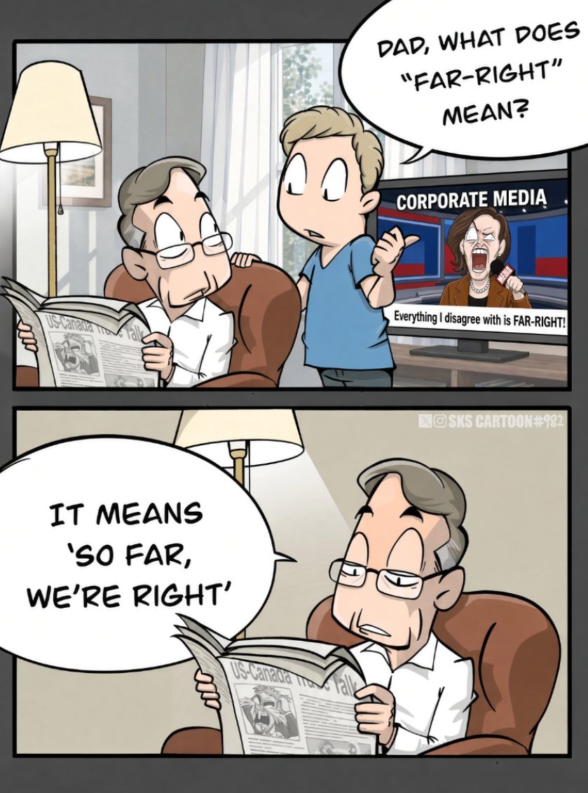 skscartoon's tweet photo. Nick, stop worrying about what the corporate media is labeling you. “Far-right” nowadays really just means common sense. https://t.co/J08gQuNKiK